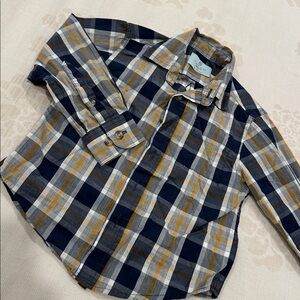Plaid Button-Up Shirt